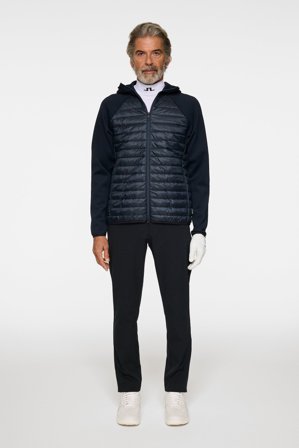 J.Lindeberg - Hayden Quilt Hybrid Hood - Golf - Blue - Men - XXL