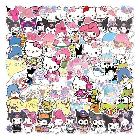 Mixed S p Sanrio Tarrat Cinnamoroll HelloKitty Kuromi Tarrat Tee-itse Puhelin matkalaukku Kannettava Kitara Tarra
