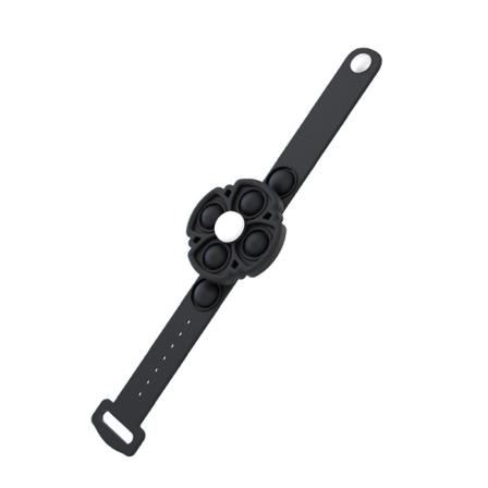 Silikon Fidgety Toys Push Bubble Fidget Toys Armbånd Avspenningsleketøy - Perfet black