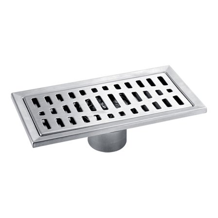 Gulvafløb med aftageligt låg, 200 x 100mm rektangulær vask, Sta