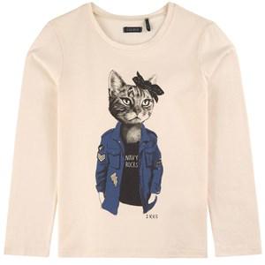 Kids - IKKS Cream Long Sleeved Branded Graphic T-shirt 12 Years - Tops - 12 years - Cream - Mädchen