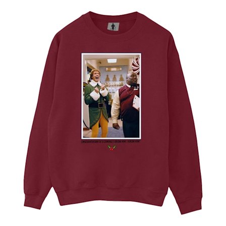 Elf Dam/Damer OMG Santa Foto Sweatshirt XXL Bourgogne