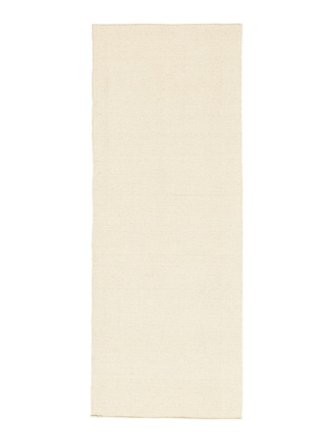 Handloom Flat 80X200 Mały Naturalna Biel Jednobarwny Chodnik Dywan Wełniany