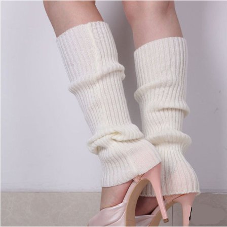 Ewanda butikk Kvinner 80-talls Ribbestrikket leggvarmere Strikket ull Heklet Lange støvletter Sokker for fest Dans Sport Yoga Tilbehør