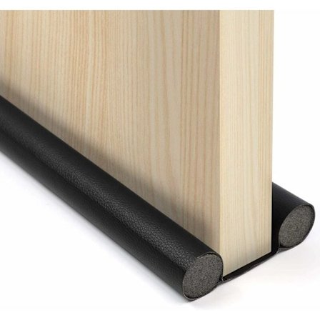 Kaksinkertaisesti eristetty oven pohja - 95 cm kylmäpysäytin vedonpoisto, hyönteis- ja melunsuoja, leikattava lisätty vaahtomuovitikku musta KLB