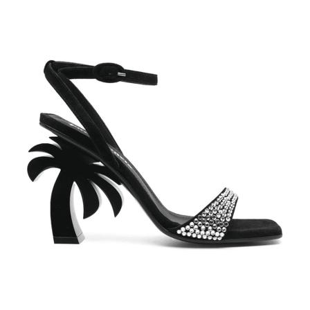 Palm Angels, Palm Angels Womens Sandal Palm Heel Czarny, Kobieta, Rozmiar: 37 EU