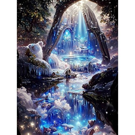 5D Diamant Maleri Landskab DIY Fuld Dækning Rhinestone Broderi - DW764