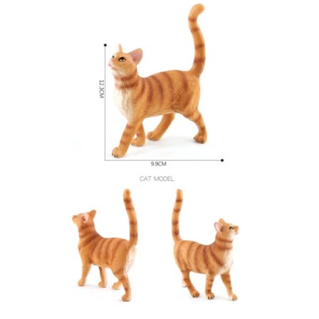 Miniature sæt med gårdkattefigurer - Pædagogiske dyremodeller til legetøj, indretning og festfavoritter