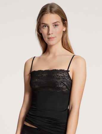 Calida Sensual Secrets Spaghetti Top - Black - XS