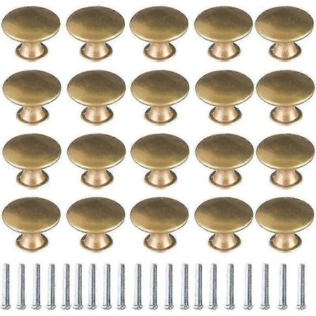 Messingdørknott 20 Stykker Vintage Messingbeslag Skapknapper Skuffe-dørknotter Skaphåndtak Vintage Skapknott for Skuffeskap