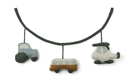 LIEWOOD Marlen Barnevognskæde Vehicles - Blue Fog Multi Mix, Børn & Forældre, Babyudstyr, Tilbehør Til Vogne