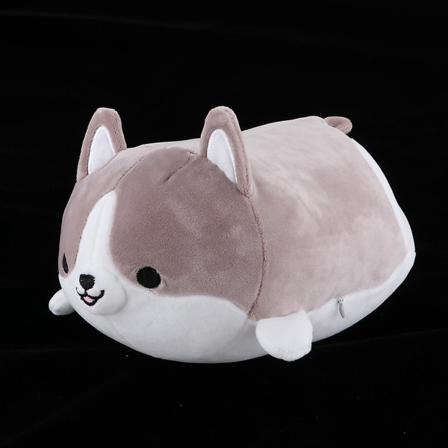 Familjepresent Plysch Bomullsfyllmedel Mjuk Leksaksdocka Hund Gray