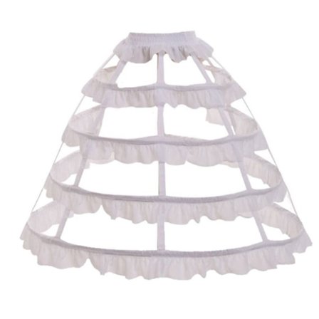 Underkjole Petticoat HVID 4 Bøjler