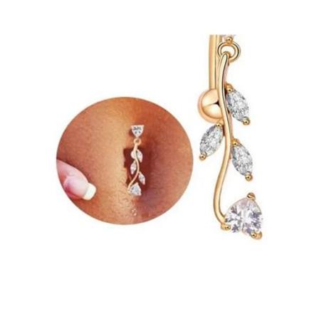 2-pack Navelpiercing Hjärtan Blå