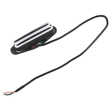 Dobbel Hot Rail Humbucker Pickups For St Tele Strat Elektrisk Gitar, Sølv Kropp Med Sorte Rails