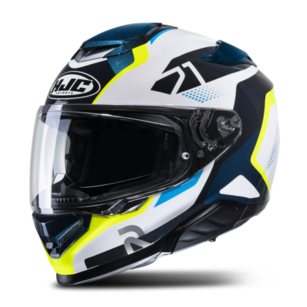 Kask Integralny HJC RPHA 71 Hapel Złamany Biały/Żółty wysokowidoczny M