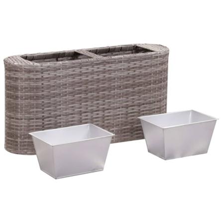 Vidaxl Odlingslåda Upphöjd Med 80x25x40 Cm Konstrotting Grå Grå