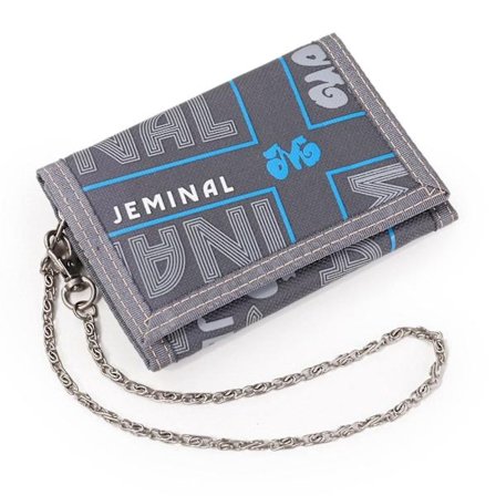 Geometrinen kuvioinen kangaslompakko, miesten ja naisten kolmiosainen korttikotelo kolikkokukkarolla ja hihnalla