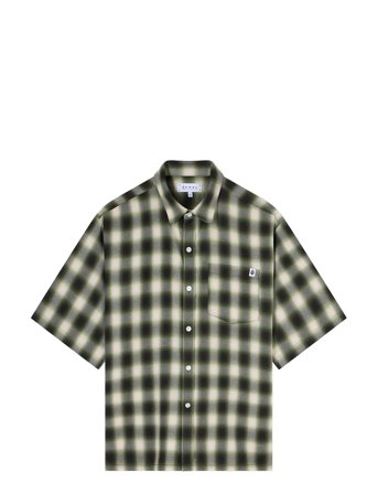 Edwin Millbury Shirt Ss - Green / Black - Green - M
