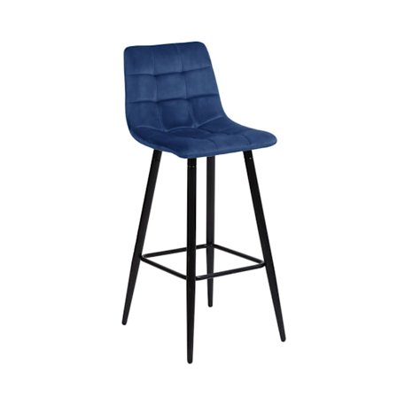 Set med 2 produkter. Barstol CHILLI mörkblå sammet