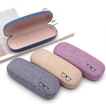 /NN/4-pak Hårdt Skal Brilleetui Beskyttende Linnedstoffer Stort Brilleetui Koncist