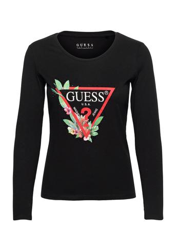 Ls Cn Nelli Tee Black GUESS Jeans