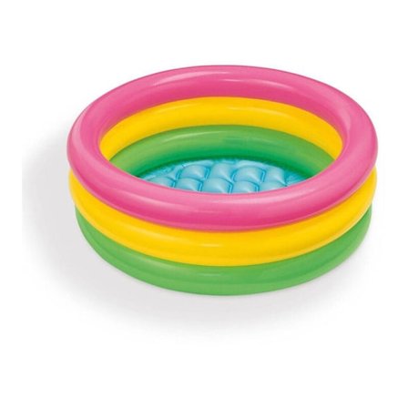 Oppblåsbar barnebasseng 61x22cm med 3 oppblåsbare ringer for barn +6 år