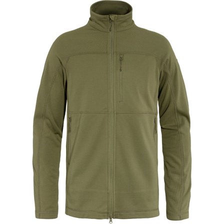 Fjällräven Men's Abisko Lite Fleece Jacket in Green | Size: XL, Recycled Polyester