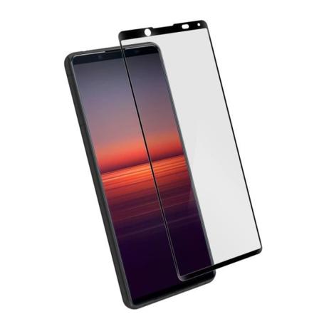 Film Sony Xperia 5 2 Härdat glas Anti-fingeravtryck Transparent Svart Kontur Svart