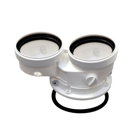 Kit sdoppiato scarico fumi tubi separati 80/80 per caldaie a condensazione Ferroli