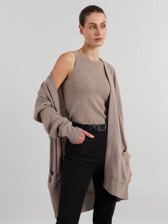 Ullcardigan til dame "Solveig" | Ren Cashmere | Kashmina XS
