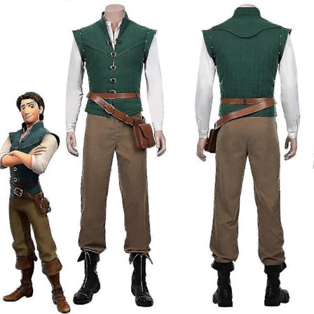 Rapunzel Flynn Rider Voksen Kostymer for Halloween Cosplay XL-FS-