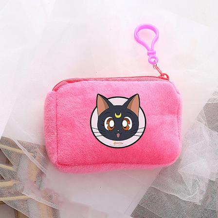 Sailor Moon Barn-Plush Myntplånbok Barn Ryggsäck Anime Söt Hänge Flickor Kawaii Plånbok Kortinnehavare Tillbehör Presenter purse34-MSN 282 1pc