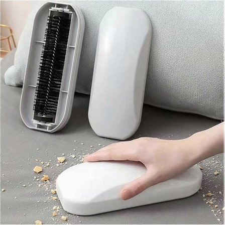 Smuldrebørste, hvid manuel bordkrummeopsamler, 20 cm krummeopsamler, stærk rengøringskraft, velegnet til rengøring af hår