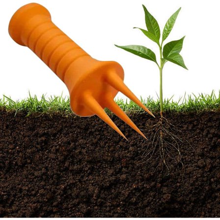 Nyt bærbart værktøj til løsning af jord i urtepotter, lille silikone haveredskab til lugning, jordløsningsrive med ergonomisk håndtag (2 stk.)