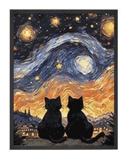 Timanttimaalaus Kissaromantiikkaa-WizardiArt