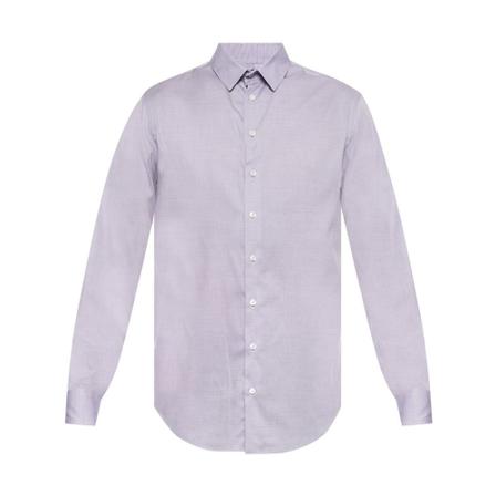 Giorgio Armani Embroidered shirt Lilla, Herre Skjorter, Størrelse: XL