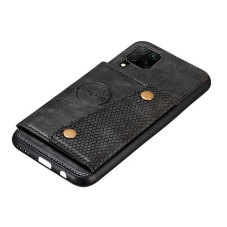 Stilfuldt fleksibelt cover med kortrum - Samsung Galaxy A42 Svart