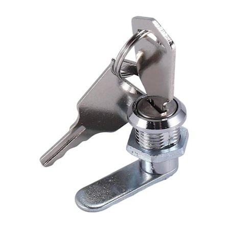 Cam Lock Skrivebordsskuffe Lås 16mm + 2 Nøgler Kompatibel Arcade Skab Brevkasse Arkivskab,wuzhou