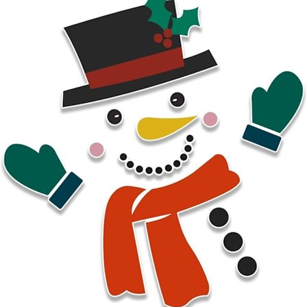 Juledekorasjoner til garasjeporter - Julemagneter med snømann