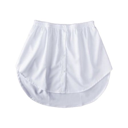 Mini kjol för kvinnor, skjortförlängare, justerbar lagerlook, falsk topp, nedre fåll 2XL