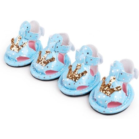 Sommersko til kæledyrshunde, hundekronesandaler, sportssko, åndbare komfortable bichon teddy skridsikre bærbare sko til hundhvalp