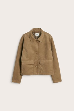 Kappahl | Jacka i mockaimitation Brun L | Brun