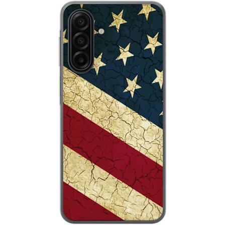 Kompatibelt Mobildeksel til Samsung Galaxy A17 5G USA-flagg i vintage stil, amerikansk flagg med sprukken tekstur perfekt for retro patriotiske og gra