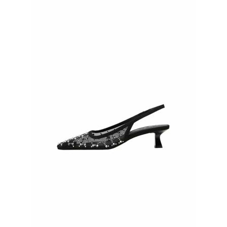 Mango Glitter High-heeled Skor svart, Dam Pumps, Dam, Storlek: 36 EU
