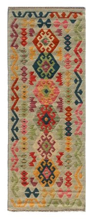 Kilim Afghan Old Style Rug Hand Woven 73X202 Runner Afghanistan