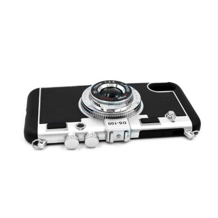 Mobilskal Silikon Iphone X/xs Kamera Motiv - Svart Svart