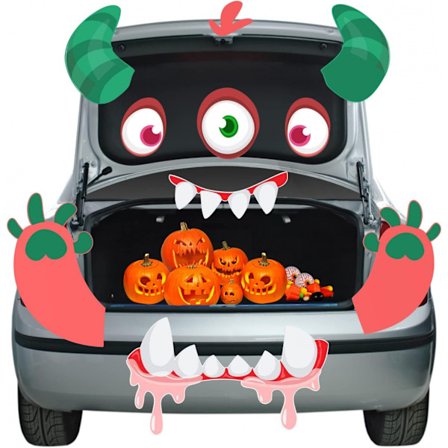 Halloween utomhus garage båge bil SUV fest dekor, Halloween bagageutrymme eller godis C