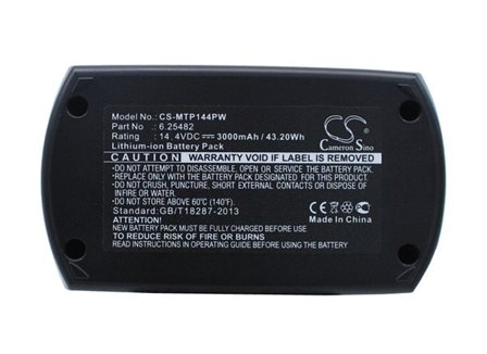 Batteri till Elverktyg för Metabo BSZ 14.4, BSZ 14.4 Impuls, SBZ 14.4 Impuls m.fl.