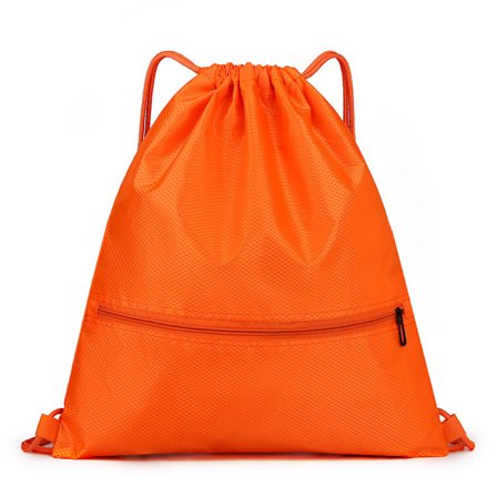 Ryggsäck med dragsko Sport Gym Rucksack Orange 19.3x17 tum
